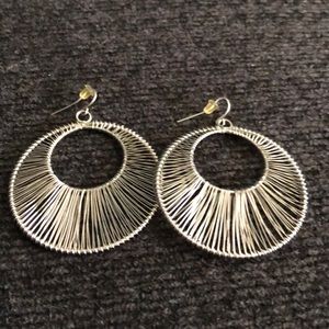 Bold Wired hoop earrings with Shepard’s hook